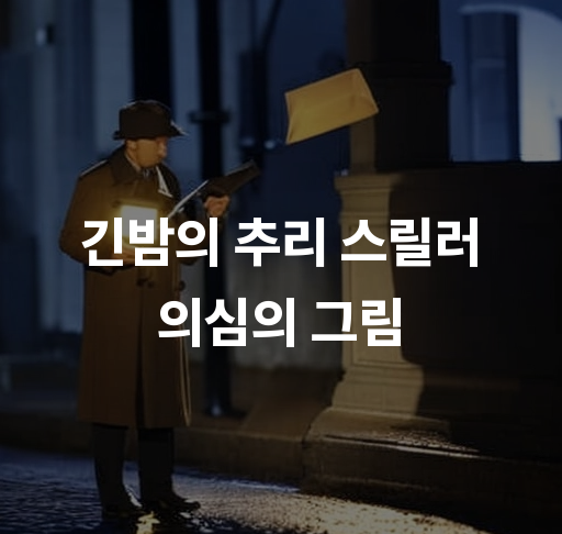 긴밤의 추리 스릴러 의심의 그림  심리적 긴장감 속 추리법 감정의 역전을 경험하다